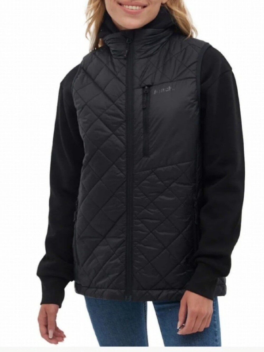 NWT BENCH Black Quilted Women's Vest Size M